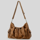 Capacity Tote Bag Multiple Pockets Women Handbags Luxury Soft Leather Shoulder Purses