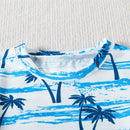 Summer Kids Boys Shorts Set Short Sleeve Tree Print T-shirt Elastic Waist Shorts Clothes Outfit