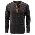 Men Henley Collar Solid Color Tee Tops Men Casual Slim Fit Tshirts Men Tees