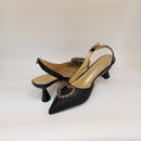 Rhinestone Shoes and Bag Set for Women Italian Design Pointed Toe Shoes and Bags Set for Party