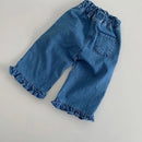 Autumn Girl Baby Casual Denim Pants Kid Cotton Loose Trousers