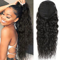 Kinky Curly Wrap Ponytail Human Hair Extension 12-24 Inch Ponytail Clip in Extensions