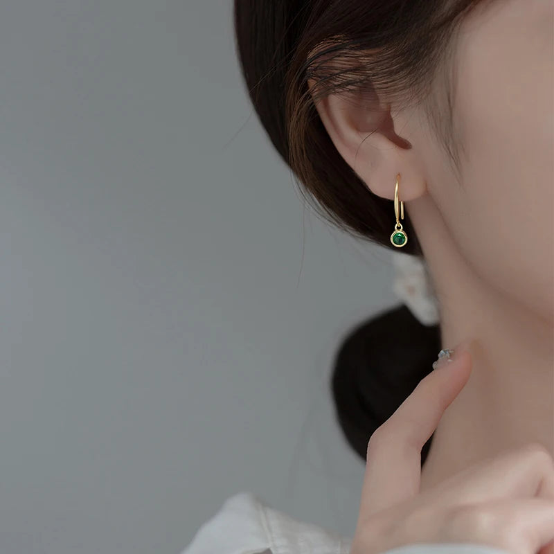 925 Sterling Silver Classic Luxury Pendant Drop Earrings for Women Exquisite Jewelry