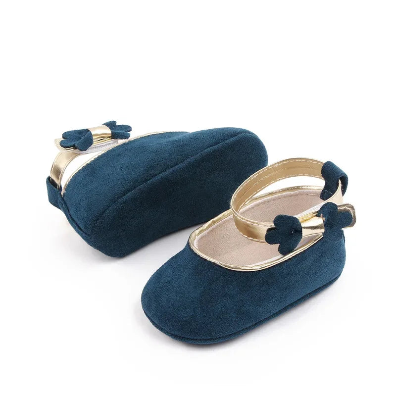 Baby Girls Princess Dress Shoes Cute Mary Jane Flats With Flowers Toddler Anti-Slip Soft Baby Girls Sandals 0-18 Months