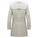 British Style Men Trench Coats with Belt Slim Windbreak Overcoat Male Double Breasted Jackets