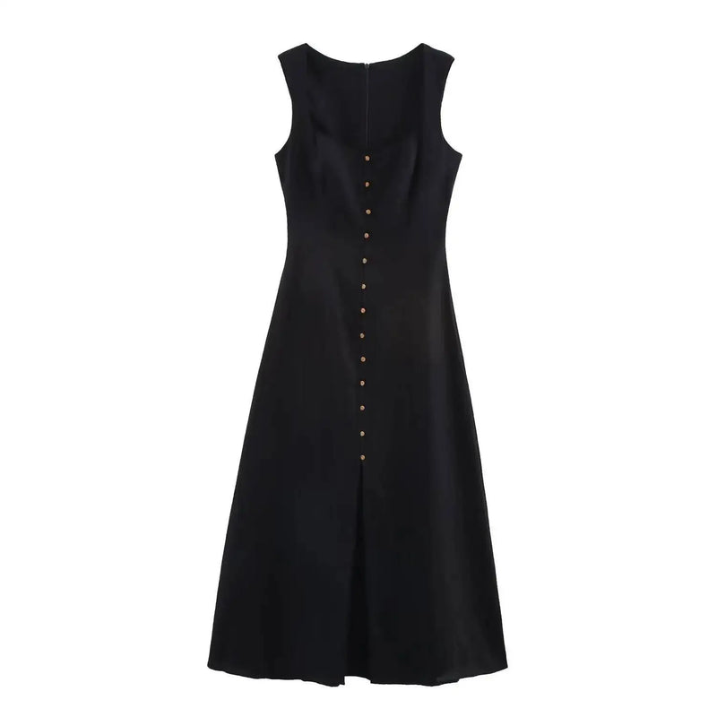 Women Long Dress Elegant Sleeveless Sling Dresses Summer Lady Dresses