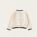 Girls Set Autumn and Winter Knitted Cardigan Floral Dress for Baby Girls Two Piece Set