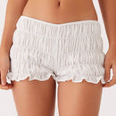 Women Mini Shorts Low Waist Ruffle Frill Bloomers Summer Lounge Pajamas Shorts