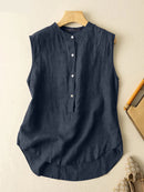 Summer Elegant Tanks Tops Women Sleeveless Blouse Casual Loose Beach Shirt Female Holiday