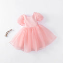 Tulle Puff Sleeve Princess Dress for girls clothing Ball Gown Birthday Party evening dresses children dresses