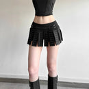 Mini Skirts Women Summer Trend Unique Metal Buckle Patchwork Street Versatile Wild Style Classic Bottoms