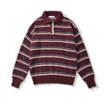 Autumn Winter Sweater Women Casual Turn-down Collar Loose Pullover Lady Striped Sweaters