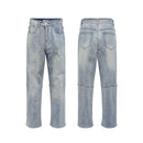 Vintage Jeans Streetwear Denim Pants Men Ripped Hole Jeans Casual Denim Trousers