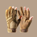 Motorcycle Gloves Vintage Anti-Slip Racing Finger Mittens Leather Men Fingerless Gloves