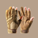 Motorcycle Gloves Vintage Anti-Slip Racing Finger Mittens Leather Men Fingerless Gloves
