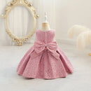 Girls Wedding Party Dress Flower Girl Princess Bowknot High end Festival Piano Performance Birthday Party Prom Dress