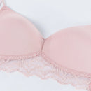 Bra Women Lace No Steel Ring Underwear Four Row Buckle Fixed Shoulder Strap