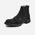 Handmade Men Shoes Leather Boots Men Slip On Round Toe Design Chelsea Short Boots