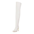Boot Tube Height Pointed High Metal Thin Heel Tight Elastic Boot Breathable Inner Zipper Slip On Boot