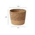 Natural Woven Flower Basket Straw Wicker Planter Storage Baskets Large Capacity Pots for Family Friend Neighbor Gift