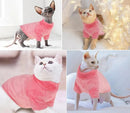 Turtleneck Cat Sweater Coat Winter Warm Hairless Cat Clothes Soft Fluff Pullover Shirt for Maine-Coon Cat Pet Clothing