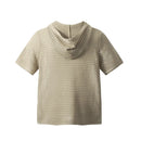 Knitted Hooded Sweater Men Hollow Out Summer Thin High Loose Tops Men