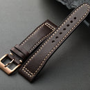 Handmade Bronze Buckle Strap Head Leather Suitable for Pilot's Pure Copper Watchband