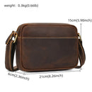 Genuine Leather Men Shoulder Bag Vintage Messenger Bag Mini Crossbody Bag