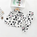 Autumn Baby Girls Clothes Set Children Pajamas Shirt Pants Kids Sleepwear Toddler Clothing
