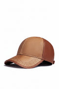 Brown leather cap on a white background, Obroi