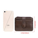 Genuine Leather RFID Blocking Zipper Card Holder Credit Cart Wallet Mini Slim Wallet Card & Id Holders Man Business