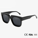 Handcrafted Square Acetate Sunglasses Polarized Oversized Thick Punk Rock Glasses UV Protection Eyewear