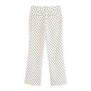 Women Polka Dot Flare Pants Autumn Casual Trousers Holiday Party Beach Leisure