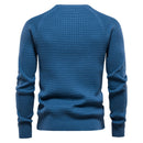 Autumn and Winter Men Sweater Cotton Casual Pullover Men Solid Plaid Comfortable Breathable Sweater