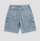 Summer Denim Shorts Cotton Loose Multi Pocket Shorts Men Short Blue Pants Casual Washed Cropped Short Jeans