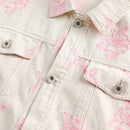 Men Jacket Rose Embroidery Denim Jacket Streetwear Jacket Coat for Male