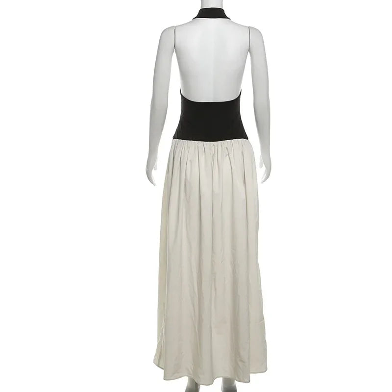 Spliced Pleated Elegant Slimming Dress For Women Arrival Autumn Floor