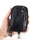 Genuine Leather Key Wallet Man Housekeeper Keys Organizer Men Car Key Holder Zipper Keys Case Housekeeper Keys Organizer