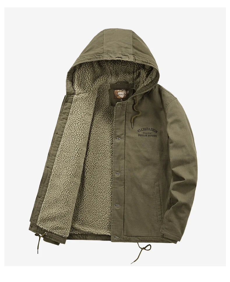 Man Jacket Motorcycle Cardigan Outdoor Windbreak Heating Military Cold