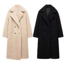Shearling Long Coat Women Plush Teddy Jacket Women Thick Warm Winter Women's Coats