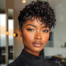 Short Pixie Cut Curly Side Part Lace Hair Wigs For Women Hair Wear Bob Wigs