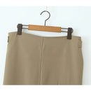 Low Waist With Belt Safari Midi Skirt Women Vintage Pocket Straight Skirts
