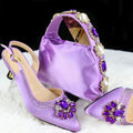 Lastest Italian Design Ladies Shoes with Matching Bag Set Shoes and Bag Set