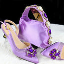 Lastest Italian Design Ladies Shoes with Matching Bag Set Shoes and Bag Set