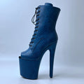 Boots Peep Toe Pattern Stage Show Boots Platform Zipper Pole Dance Elegant Short Bootie