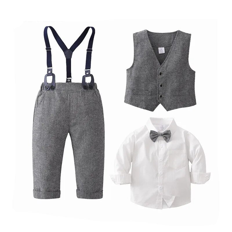 Kids Boy Spring Autumn Clothes Suit Formal Newborn Wedding Birthday Party Baby Outfits Xmas Christams Child Winter Clothing Sets