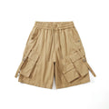 Beige cargo shorts on a white background, Obroi