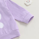 Toddler Girls Fall Outfit Floral Long Sleeve Sweatshirt Long Pants Cute Infant Outfit