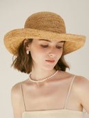 Hat Summer Sun Hat for Women with Large Brim Handmade Straw Hat