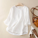 Summer Basic Blouses Casual Loose Top Women Tees